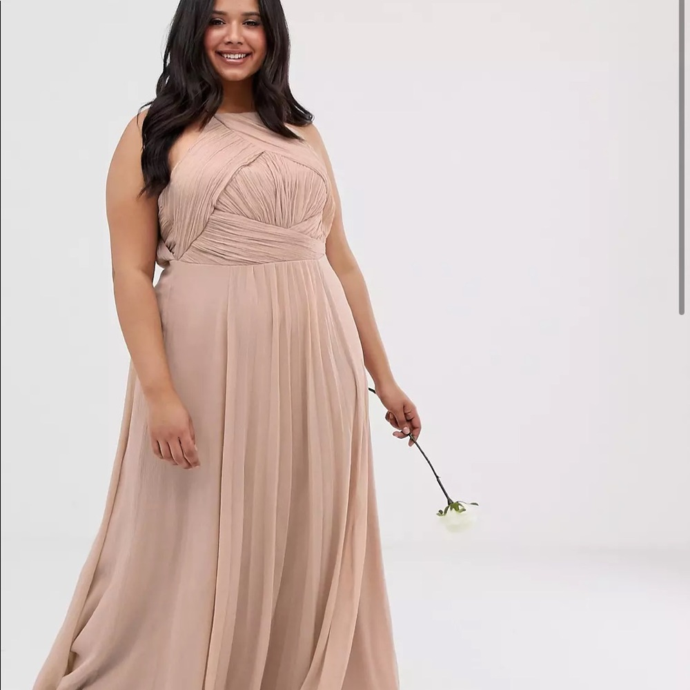Blush bridesmaids dress size 14 ASOS - hemmed shorter for petite